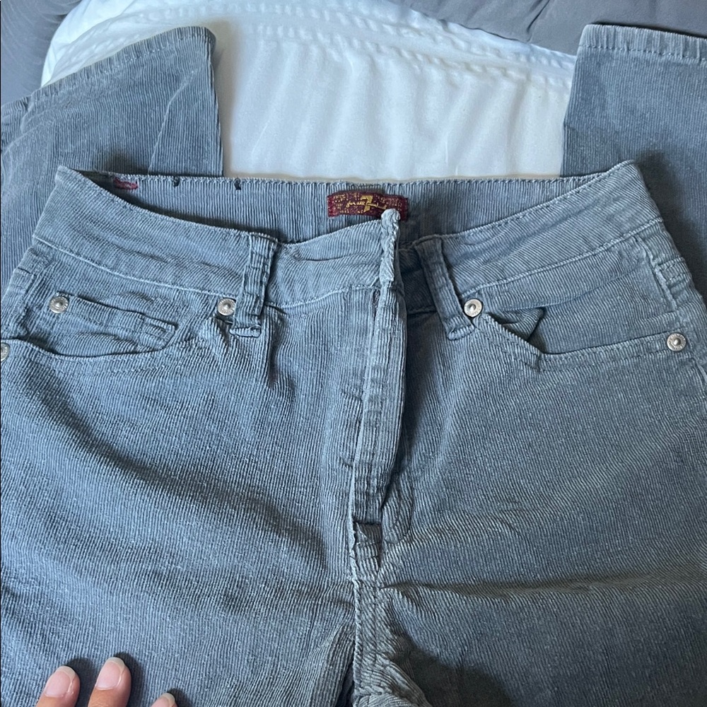 Kids Relaxed Fit Corduroy Pants in Gray